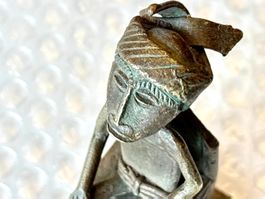 💚 ANTIKE AFRIKANISCHE BRONZEFIGUR GOLDGEWICHT🇨🇭Rüschlikon