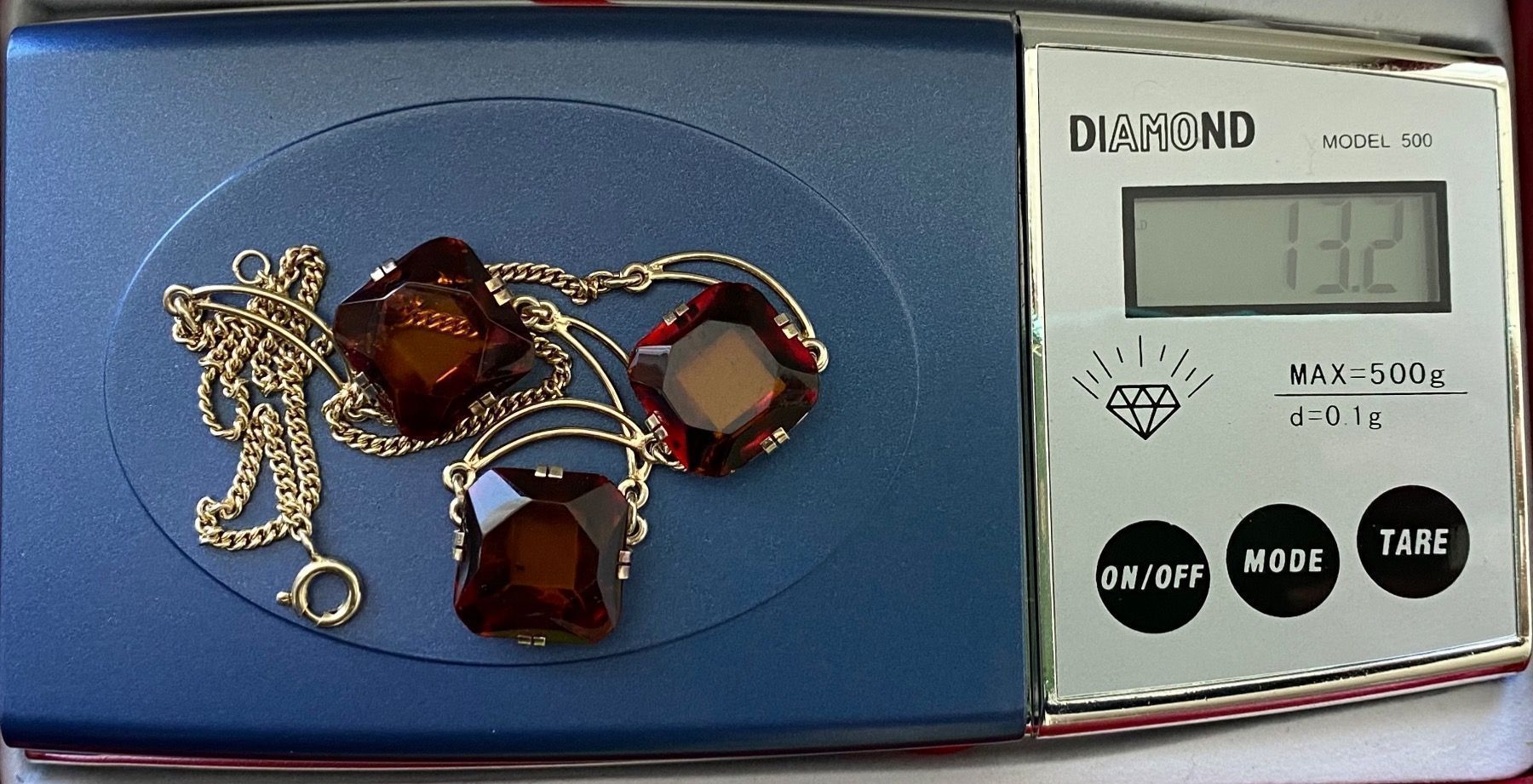 Catenine: Collier Silber 925 mit drei Bernsteinen – Usato da Matten b. Interlaken venduto da kero71 6