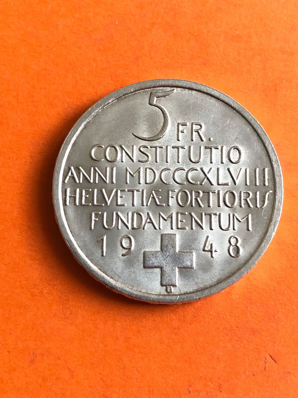 Tutti le monete: 5 Fr. Bundesverfassung 1948 – Nuovo (secondo la descrizione) da Reichenburg venduto da Strok10