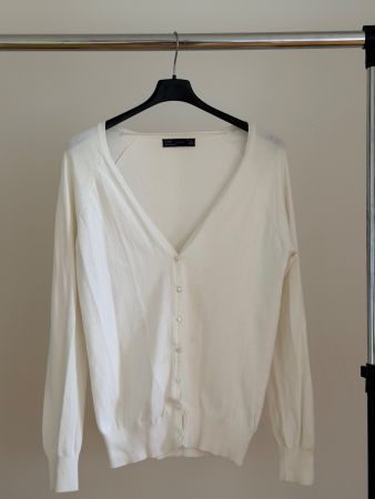 Zara Damen Strickjacke Weiss
