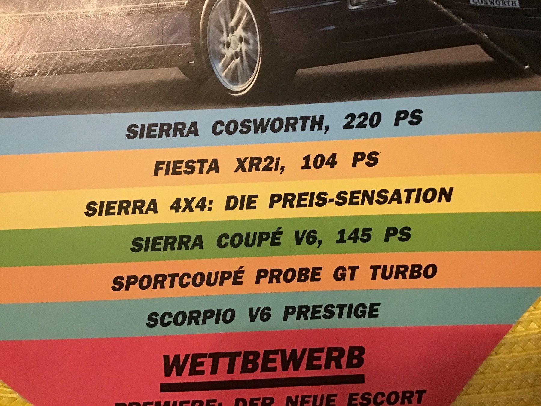 Ford Documenti: Ford Programm Verkaufsprospekt 12 Seiten, August 1990 – Usato da Scherzingen venduto da Starseller62 1