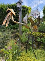 Stahl-Gartenskulptur Vogel,