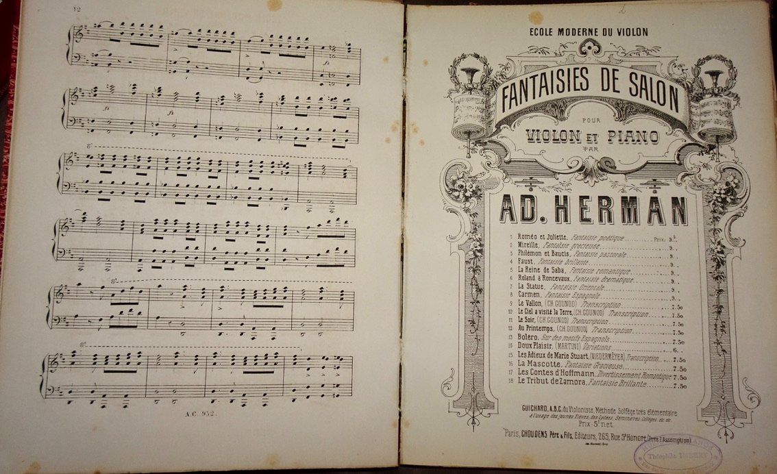 Bücher: Partitions piano et violon anciennes – Gebraucht aus Châtelaine von Gio54321 3