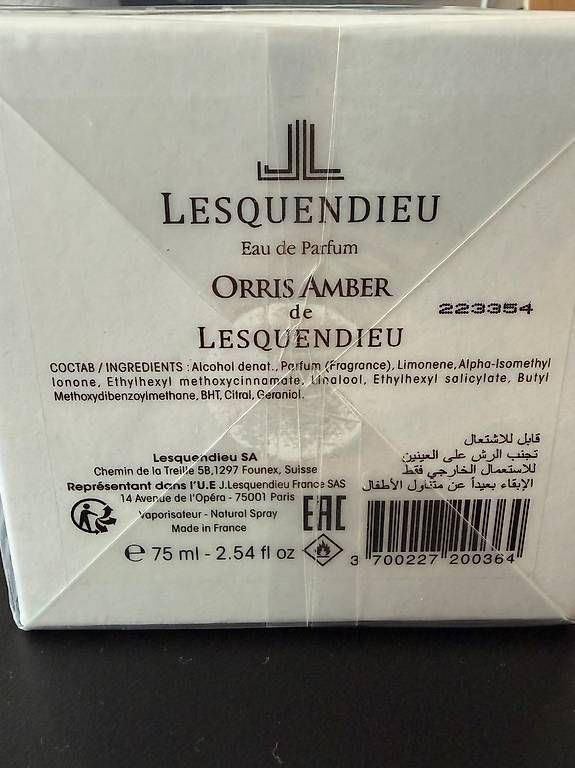 Profumi & Eau de Toilette: Nischenparfum LESQUENDIEU  Orris Amber Eau de Parfum – Usato da Buchs AG venduto da etl_c8pg 2