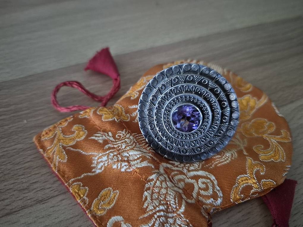 Anelli: Massiver Tibet Silberring, Statement Ring, 54, Amethyst – Nuovo e nell'imballaggio originale da Bern venduto da grisu_79