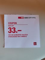 SBB CFF FFS Coupon Schnupper-Halbtax Gutschein 2 Monate