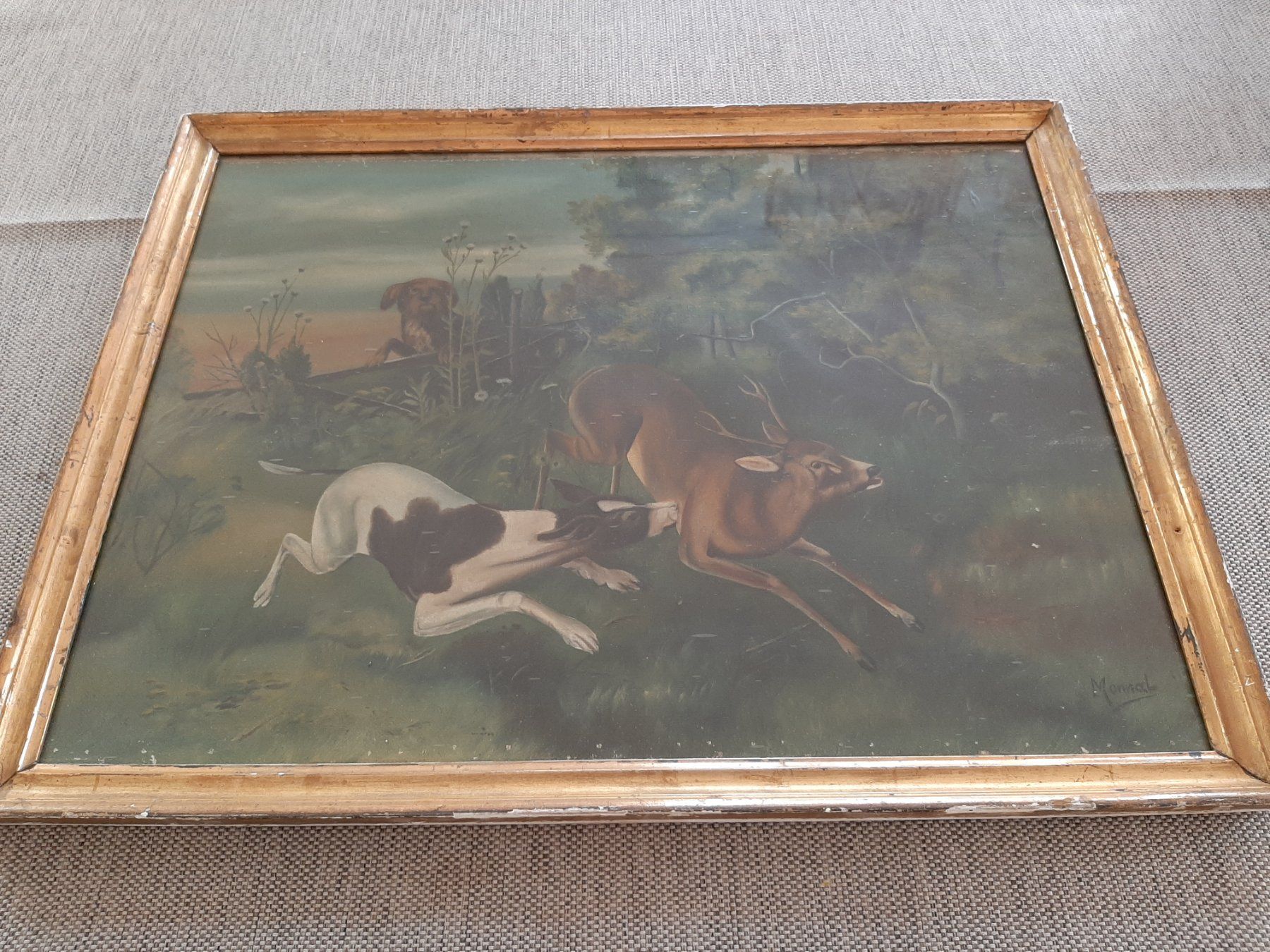 Tableaux: Jagd-Szene Oel-Gemälde alt! – D'occasion à Hinwil par Chnap 4