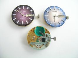 ESA 9183: 1 defektes Uhrwerk mit Zifferblatt SANDOZ
