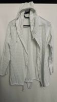 Überhang Kapuzenjacke weiss Leinen Schamanic Style S / M