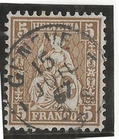 GENEVE 15.07.67 auf Zu#30 Mi#22 Vollstempel [10B9]