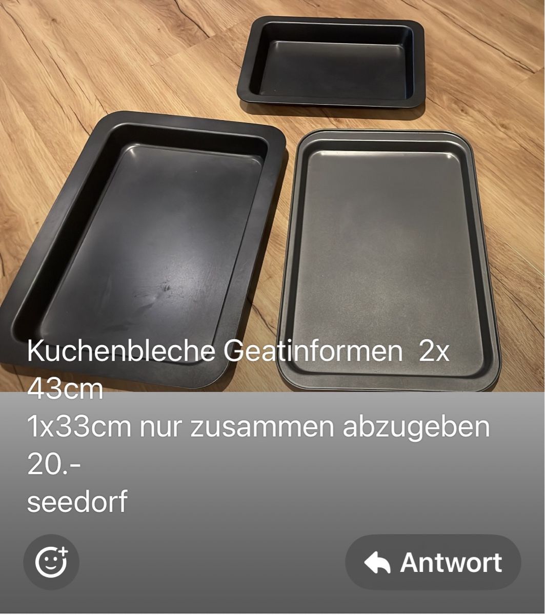 Backformen: kuchenblech – Gebraucht aus Seedorf BE von scarry