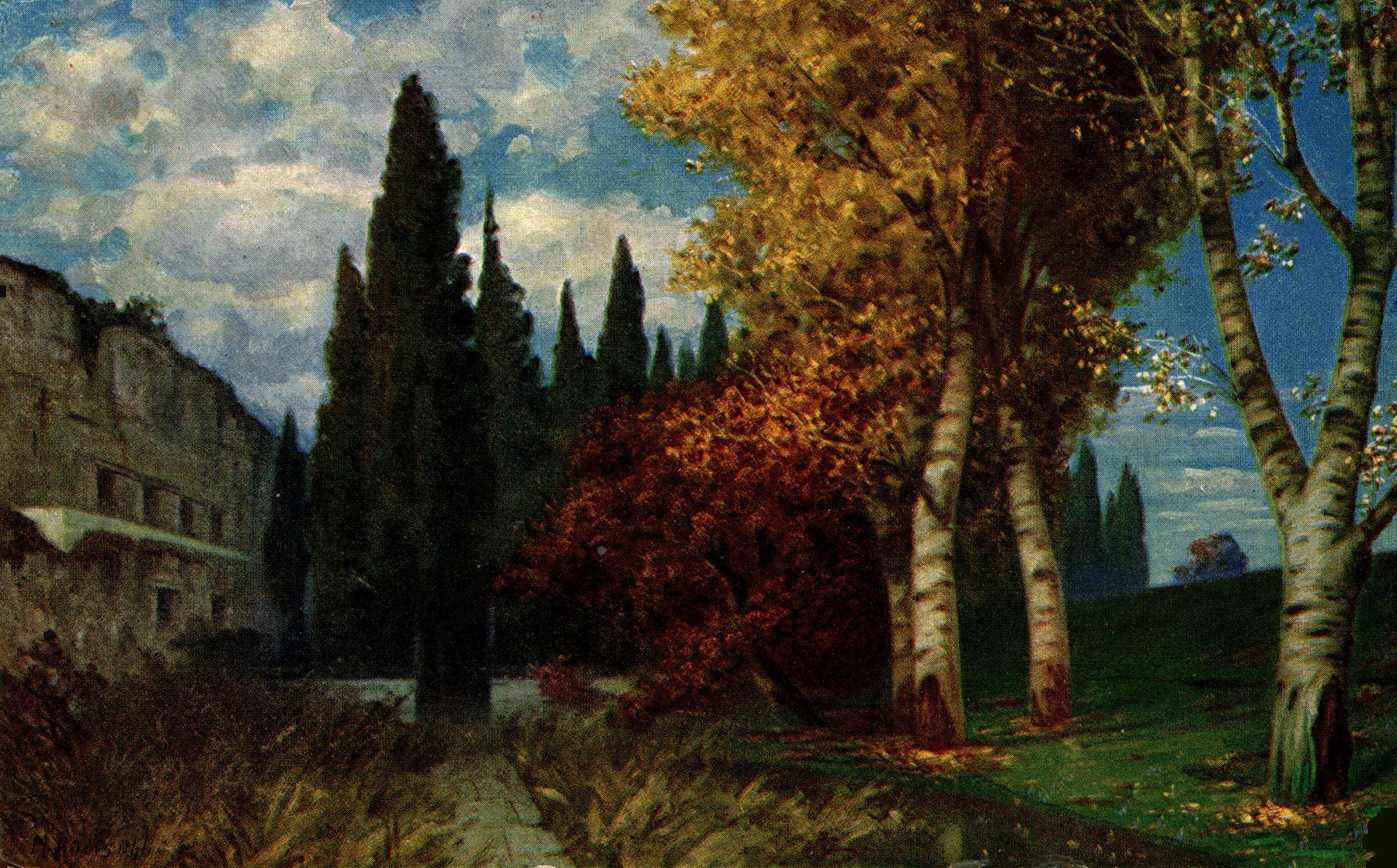 Cartoline postali: 6 Karten Hermann Rüdisühli - Herbstmorgen – Usato da Bronschhofen venduto da Astore 4