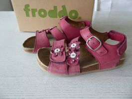Froddo Mädchen Sandalen Gr. 33 Leder rosa Blüten