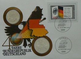 Numisbrief 40 Jahre Bundesrepublik Deutschland Silbermünzen