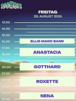 Zwei SummerDays Ticket für den Freitag 28. Aug. 2026