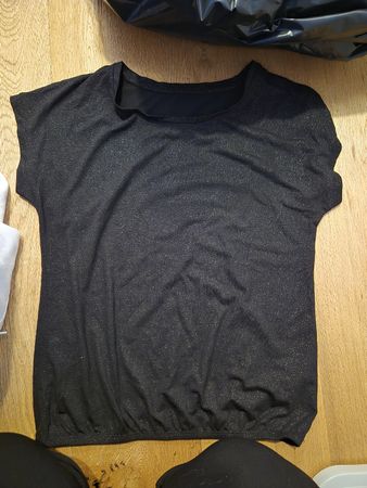 Vivance Damen Shirt Schwarz Glitzer