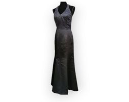 Abendkleid Ballkleid Las Vegas Perlen schwarz Satin 38