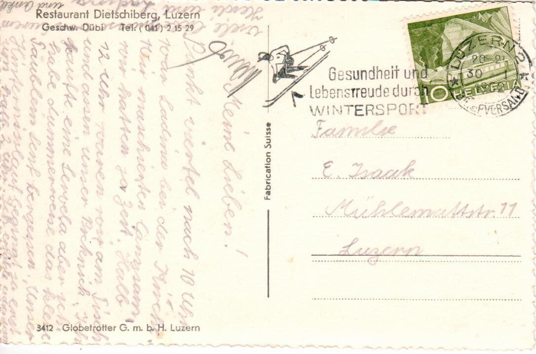 Cartoline postali: Dietschiberg Luzern – Usato da Wolhusen venduto da Curver9 1