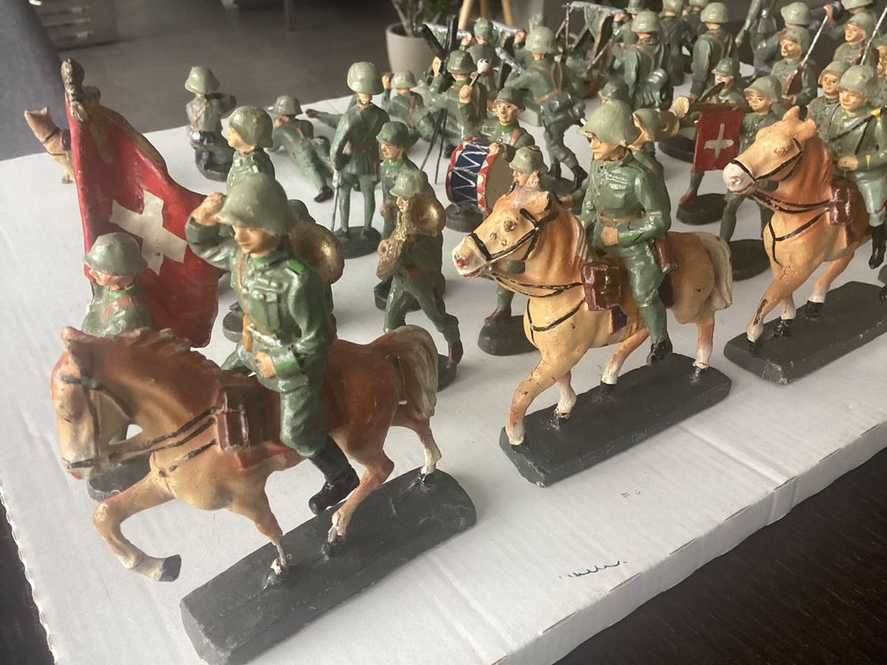 WW1 WK1 Rare lot 4soldats figurines massesoldaten composition