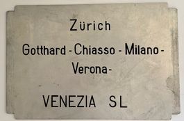 SBB CFF Zuglaufschild Aluminium
