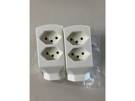 2er Pack Mehrfachadapter 2 + 1x T13, Weiss ab 1.-