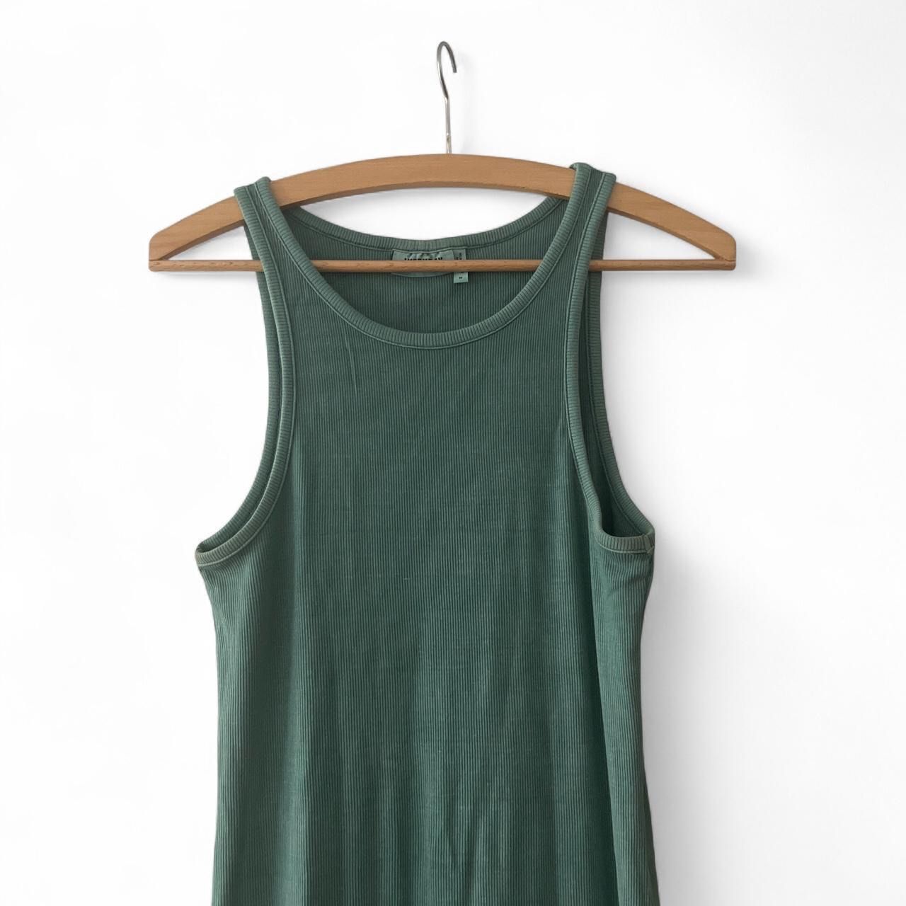 Weekday Vestiti: Enges Maxikleid Tanktop grün-blau-grau – Usato da Zürich venduto da lil_rxs5 1