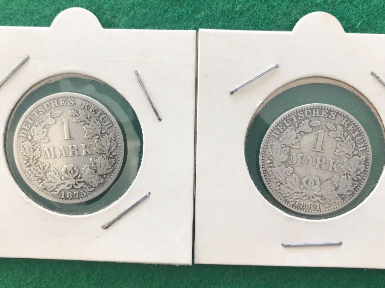 Tutti le monete: DL   1  Mark 1875 B  +  1881 A – Usato da Viganello venduto da Plausch8