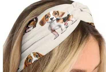 Accessori per capelli: HAARBAND, ELASTISCH MIT BEAGLE WELPEN  NEU – Nuovo e nell'imballaggio originale da Bad Ragaz venduto da Schtupsi 1