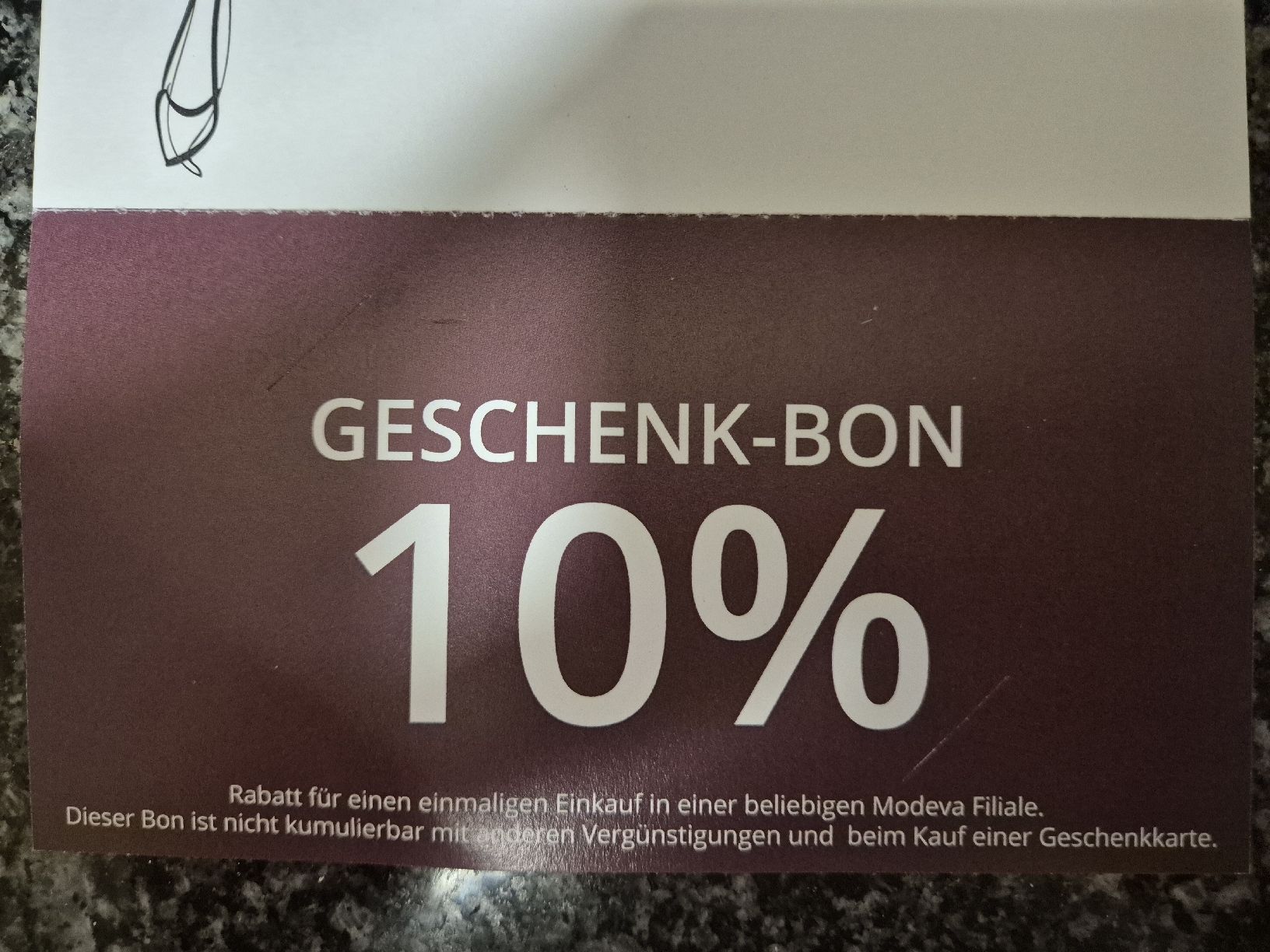 Buoni: Modeva Gutschein 10% – Nuovo (secondo la descrizione) da Riehen venduto da Vaniisha13