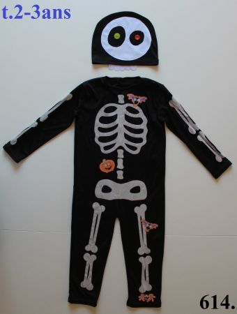 Costume squelette / Skelett t. 2 - 3 ans