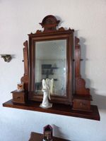 Antiker Spiegel mit Konsole, Holz, Top Zustand!