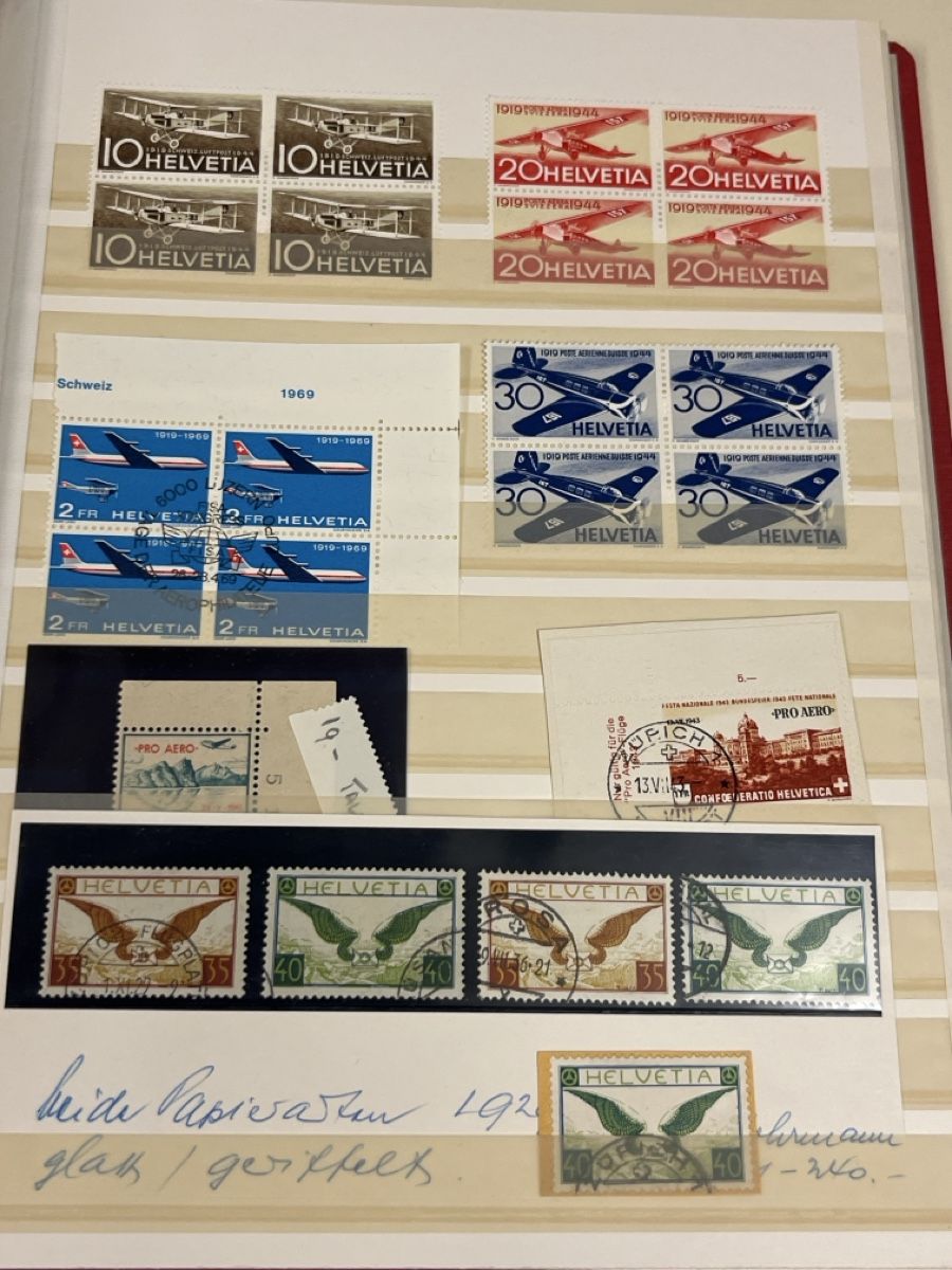 Tutti i francobolli: Grosse hochwertige CH - Flugpost Briefmarken Sammlung TOP++ – Usato da Dettighofen venduto da Moshop 8