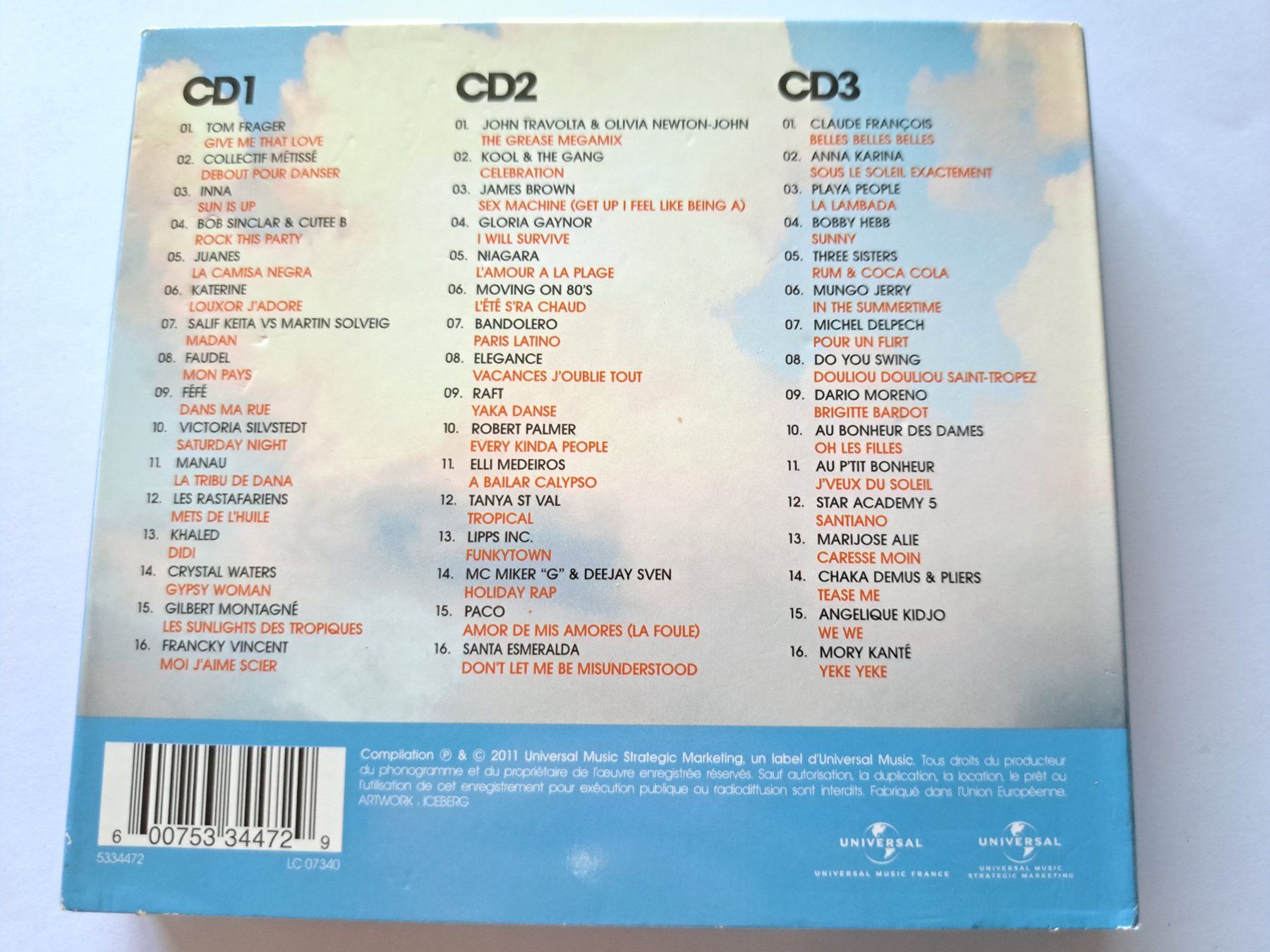 CDs: 3 Cds Compilation mes soirées été – Gebraucht aus Pully von bro_n52j 2