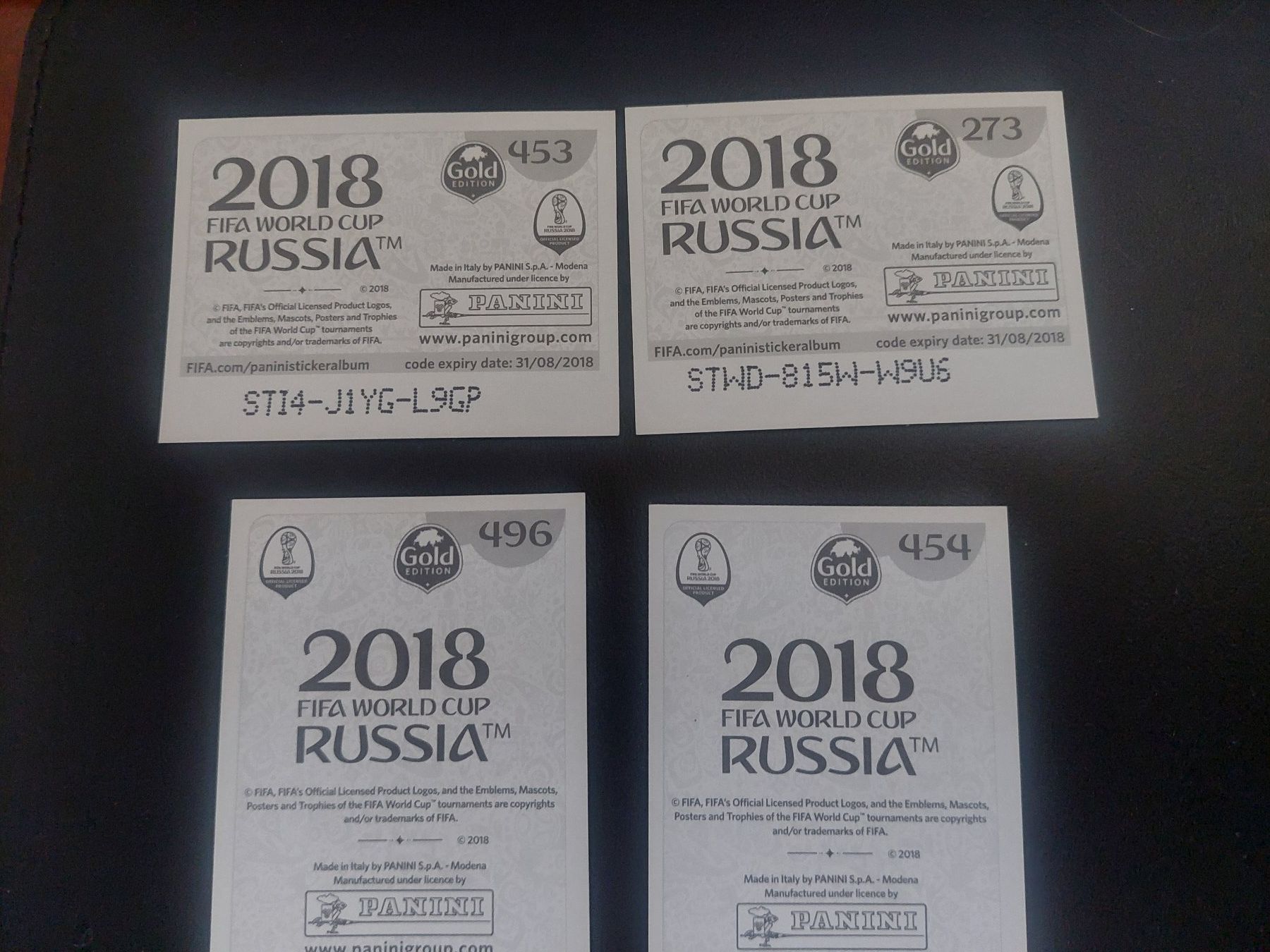 Panini Carte collezionabili: RUSSIA 2018 - 4X stickers – Usato da Biel/Bienne venduto da Deboma 1