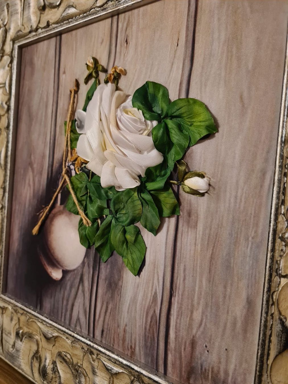 Poster & Bilder: 3D Stickerei Bild Gestickte Rose - Handarbeit – Neu (gemäss Beschreibung) aus Thal von man_52_al 4