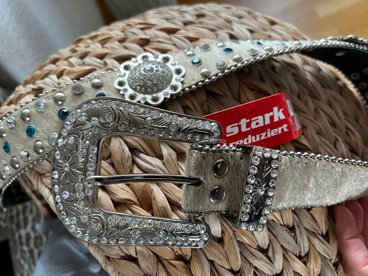 Cinture: Gurt mit Modul aus Metall und Steine – Nuovo (secondo la descrizione) da Teufen Ar venduto da Exclusive.stuff.CH