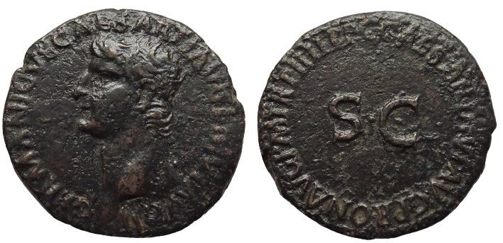 Tutti le monete: GERMANICUS bronze As (died 19 AD) – Usato da La Sarraz venduto da classicworldcoins