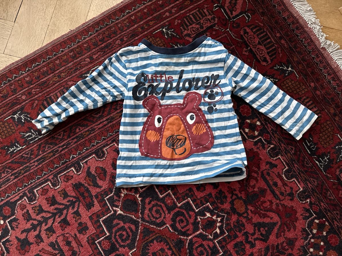 Camicie, Top & T-shirt: Baby Sweatshirt Bio-Baumwolle Gr. 86 mit Bär – Usato da Genève venduto da mimi479247