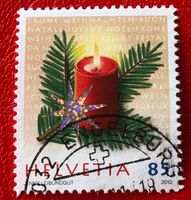 Nr.1373  Kerze 2010 mit Stempel  