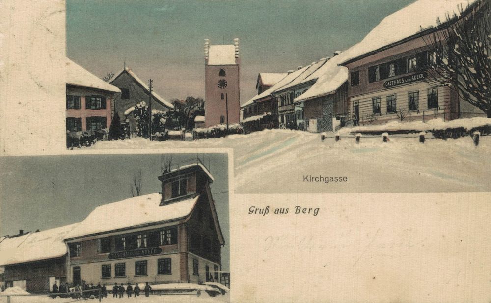 Gruss aus Berg, Kirchgasse, Gasthaus zum Adler (Gebraucht) in ...