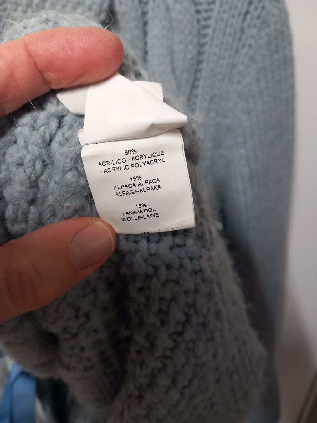 Giacche: Strickweste Avoca Gr.S Alpaka Wolle hellblau – Usato da Gwatt (Thun) venduto da umwelt-brocki 4