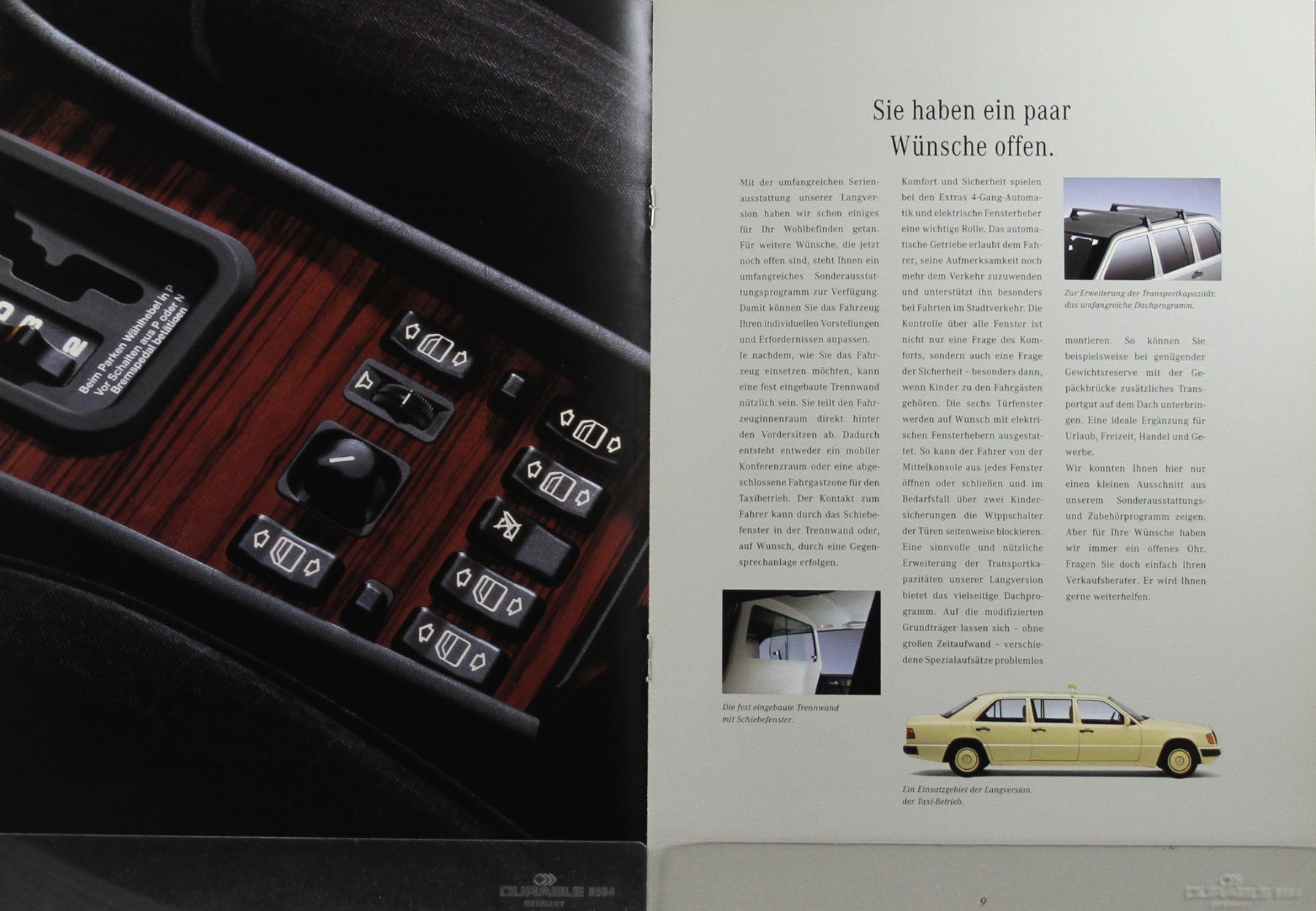 Mercedes-Benz Documenti: PROSPEKT MERCEDES LANGVERSION 250D/280 E - W124 - AB 02.1993 – Usato da Unterägeri venduto da GIGOLOLIT 3