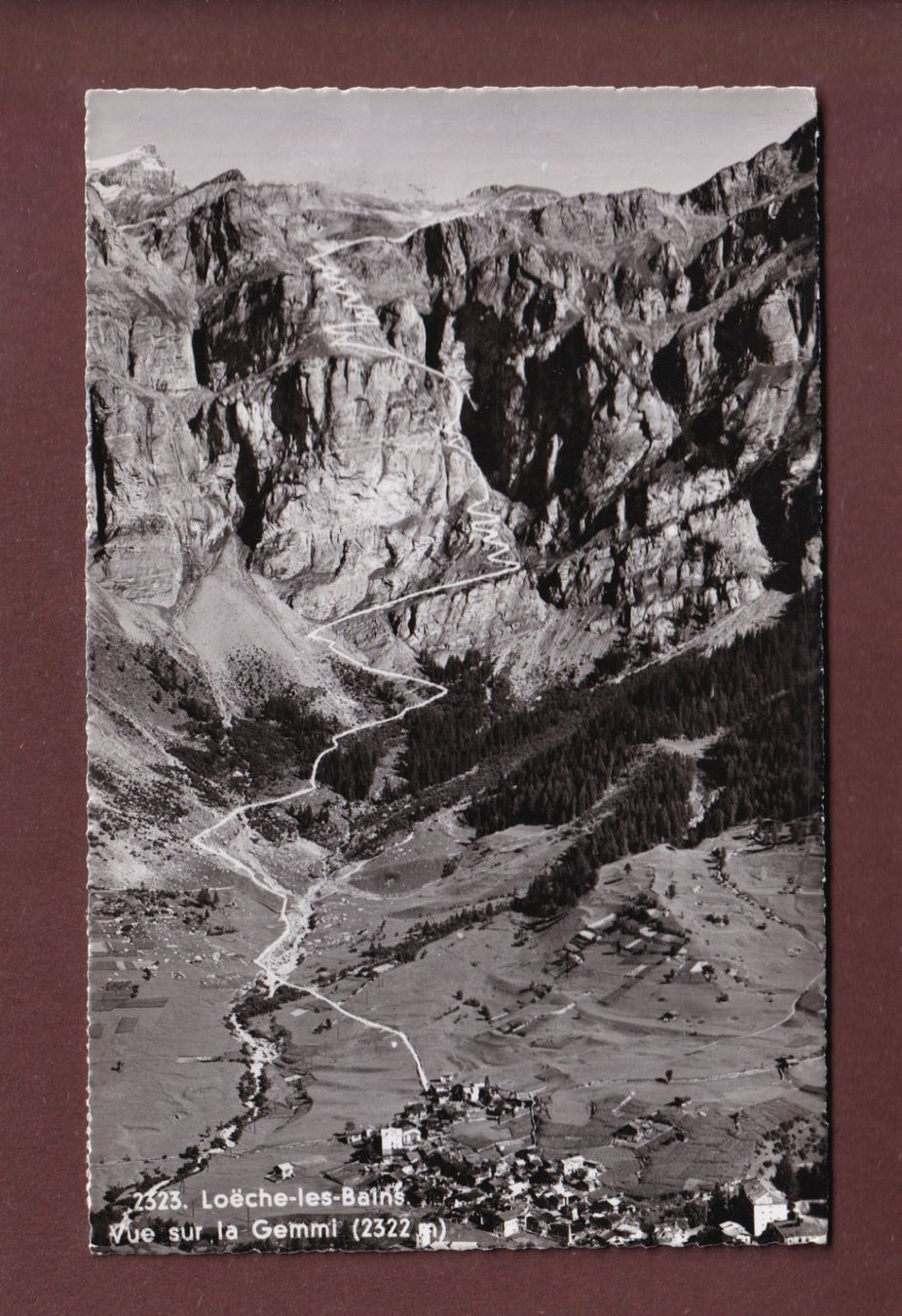 Cartoline postali: LOECHE-LES-BAINS - Gemmi - 1958 – Usato da Pully venduto da nicecards-shop