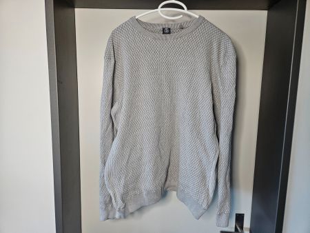 Herrenpullover Gr. XL, grau meliert, ideal für Herbst