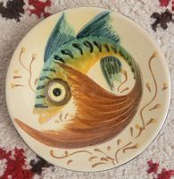 Assiette décorative vintage, motif poisson, Puigdemont