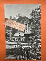 Postkarte Grindelwald Kirche Wetterhorn mit Stempel 9.8.1955
