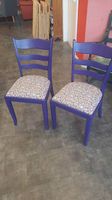 Paire de chaise bois et tissus 