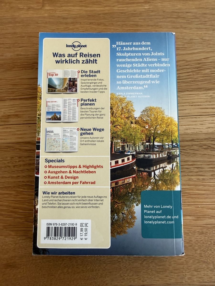 Libri: Amsterdam - Lonely Planet - Reiseführer DE – Usato da Schaffhausen venduto da GLXTCH 2
