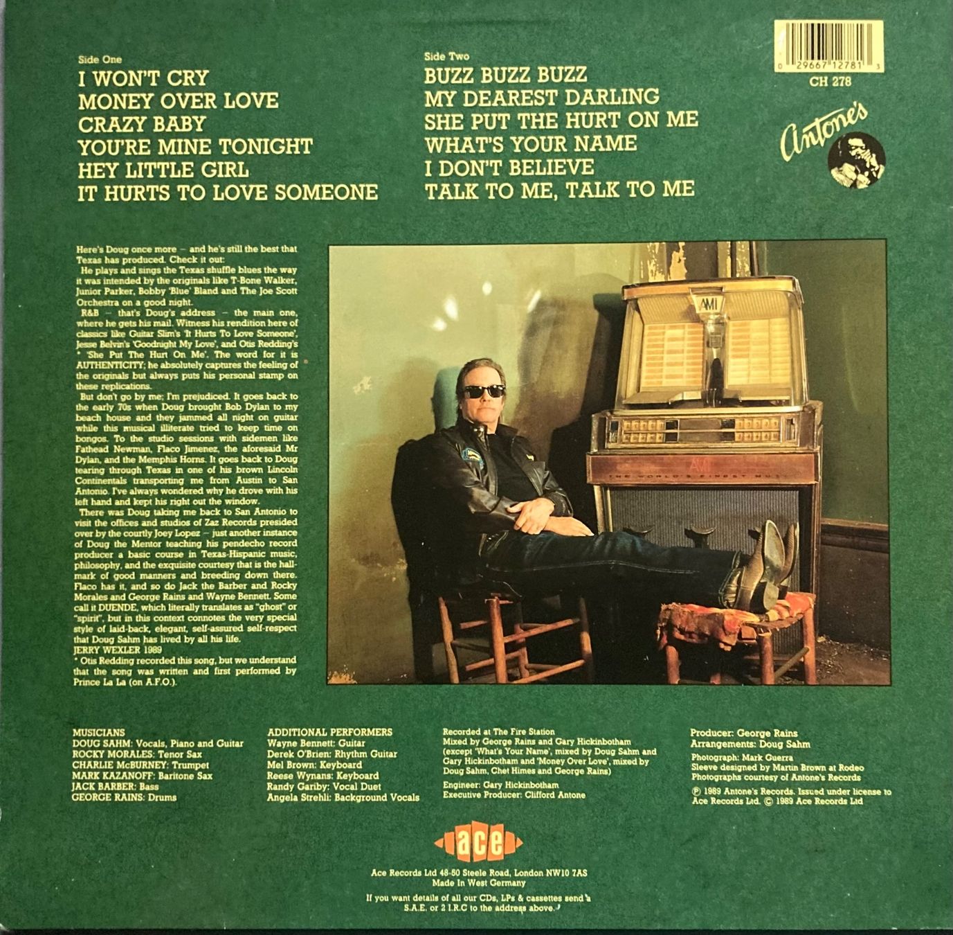 Vinyles: DOUG SAHM - JUKE BOX MUSIC – D'occasion à Poliez-Pittet par Newtown-Records 1
