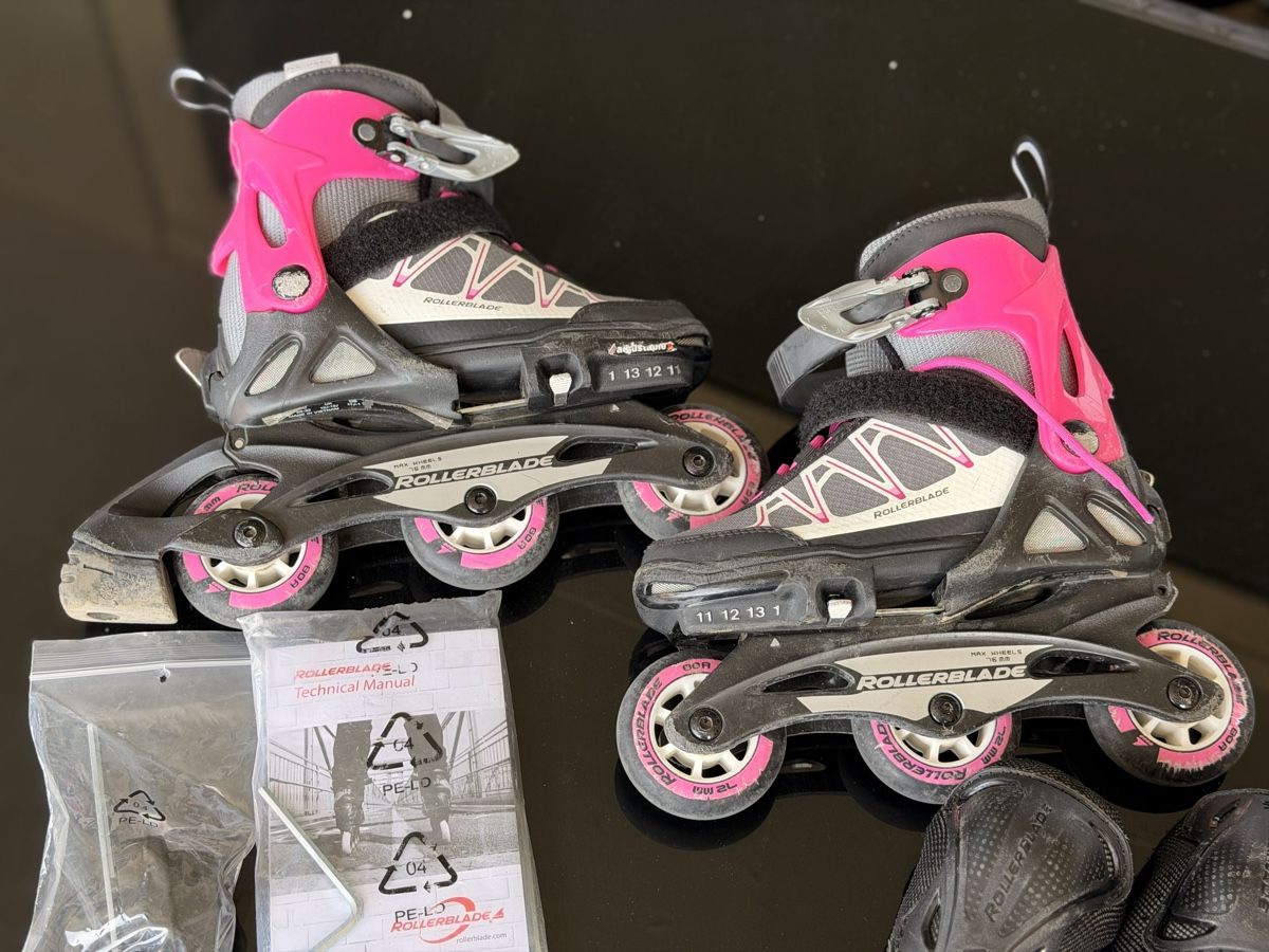 Inline-Skating & Rollschuhe: Rollerblade Spitfire mit Knie/Ellbogenschoner – Gebraucht aus Zürich von Gadgets2020 1